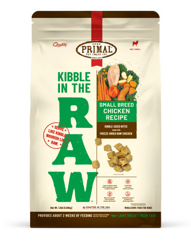 Primal Kibble in the Raw Small Breed Recipe Adult Dog Food