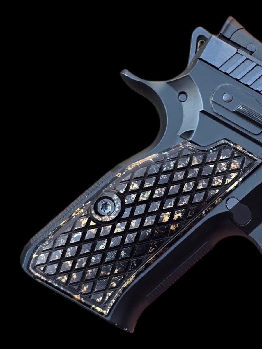 Vytal Dymondback grips on a CZ in Multicam Black
