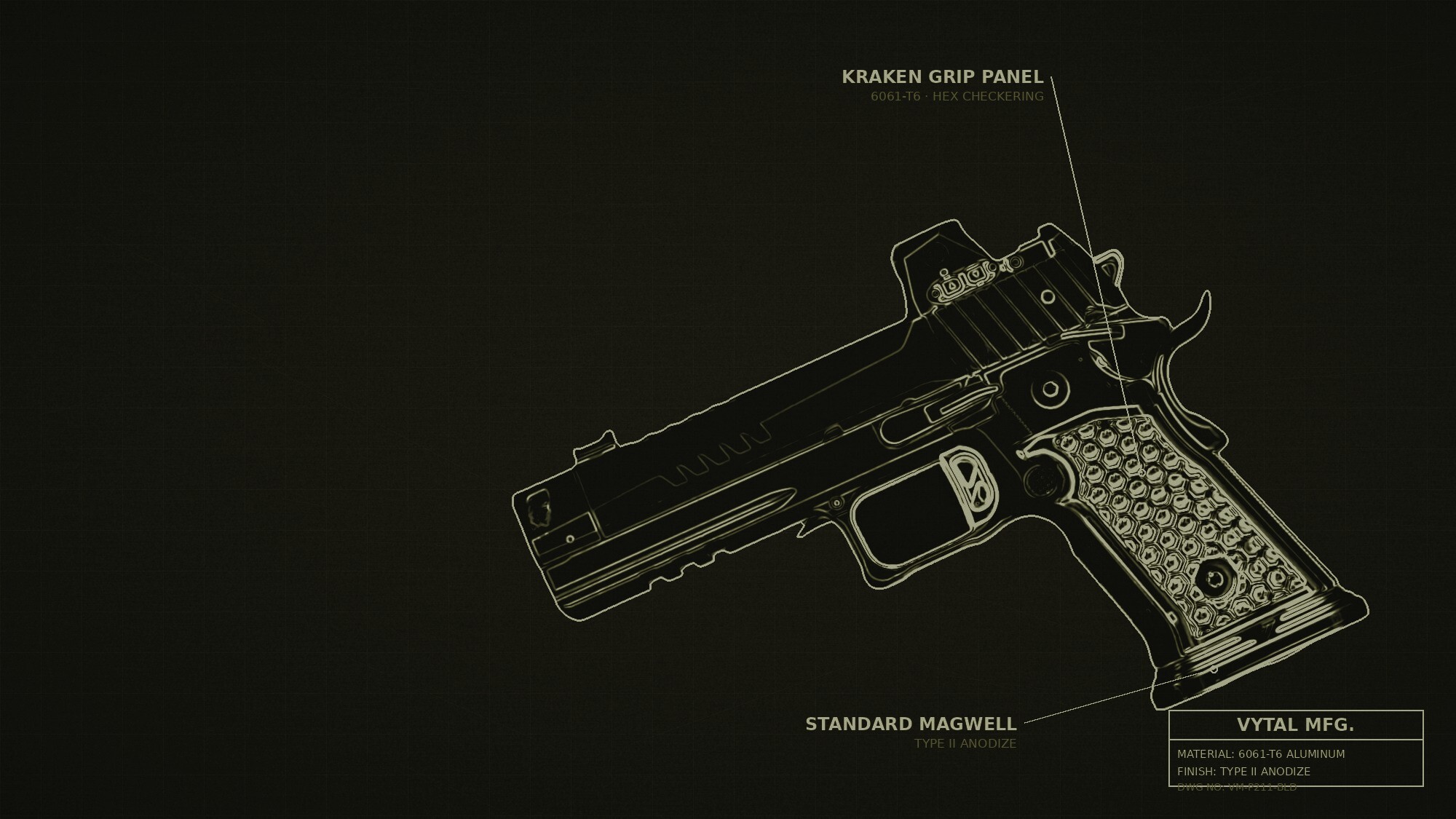 SIG P211 technical drawing