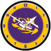 LSU Purple/Gold Tiger Eye Wall Clock