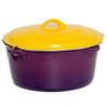 Cajun Classics 2 Qt. Cast Iron Purple & Gold Dutch Oven 