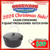 9 Qt Cast Iron Dutch Oven  - Pre-Seasoned 