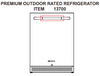13712 - Center Bar Handle for Premium Fridge