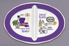 Magnolia Lane - LSU 2 Section Large Oval Platter 