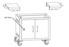 45554 30" Cart Bottom Left Door Panel, (New Design)