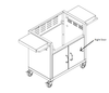 45501 30" Cart Bottom Right Door Panel, (Old Design)