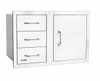 Bull 30" Door/Drawer Combo (Triple Drawer) w/ Reveal