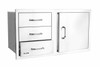 Bull 38" Door/Drawer Combo (Triple Drawer) w/ Reveal