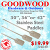 42" stainless steel paddle
