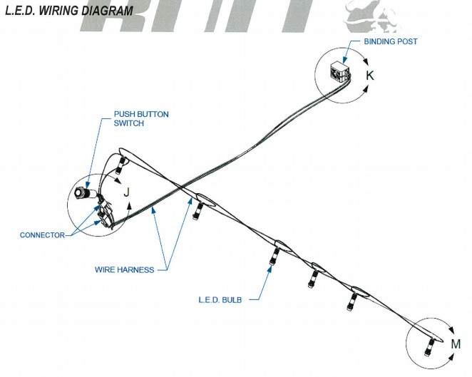 52036 Brahma Elite LED Light Wire Harness Goodwood Hardware