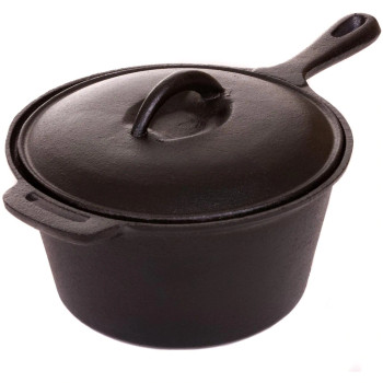 Cajun Classic - 20 Qt Cast Iron Dutch Oven Pot w/Basket Pre-Seasoned -  Goodwood Hardware