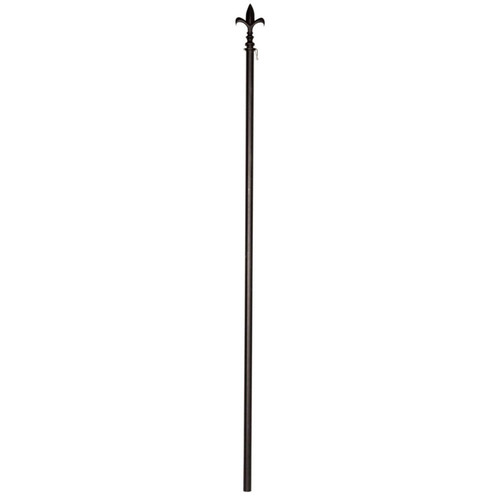 Black Metal Fleur de Lis Flag Pole 01033
