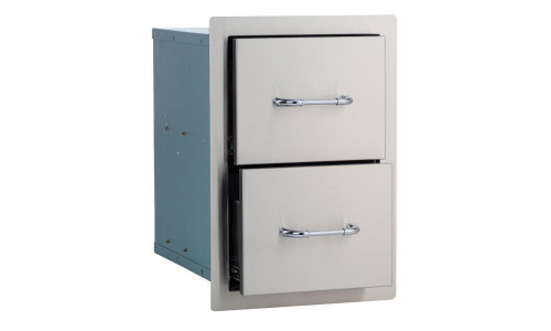 Stainless Steel Double Drawers
