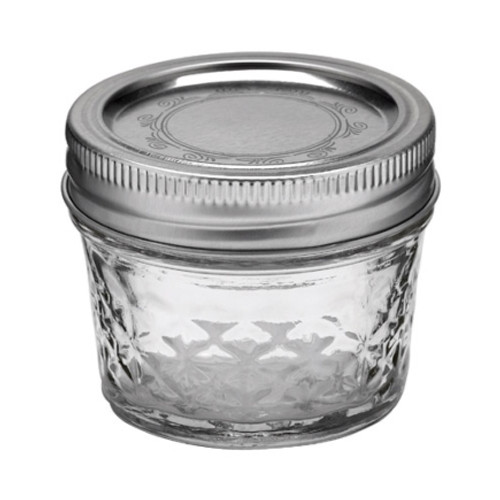 Ball Regular Mouth Quilted Crystal Jelly Jars 4oz Set of 12