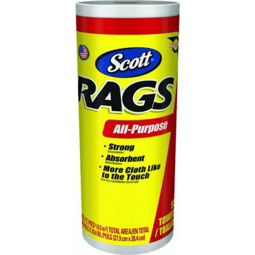 Scott's Rags Paper Cleaning Cloth 10.4 in. W x 11 in. L 55 sheets per roll