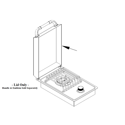 64001 Bull Single Side Burner Lid