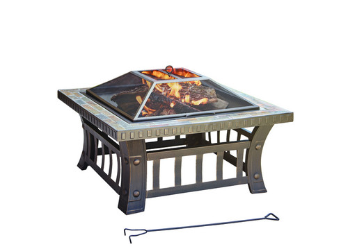 Living Accents Square Wood Fire Pit 20 in. H x 30 in. W x 30 in. D Steel Living Accents Square Wood Fire Pit 20 in. H x 30 in. W x 30 in. D Steel