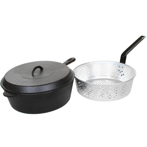 Cajun Classic - Cast Iron Chicken Fryer Pre-Seasoned Cajun Classic - Cast Iron Chicken Fryer Pre-Seasoned