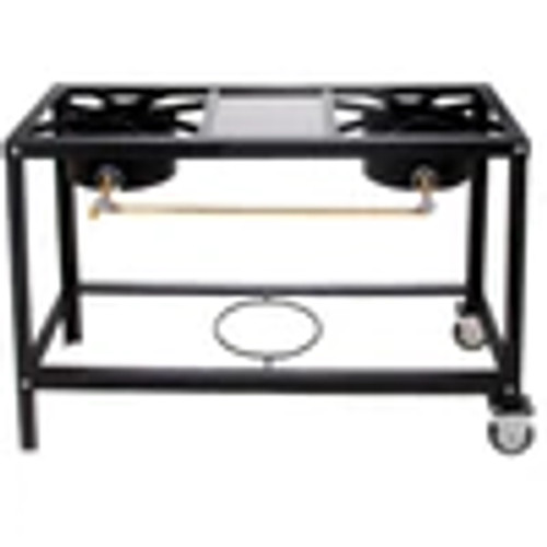Cajun Classic - 2 Burner Stove on Wheel Cart - Low Pressure