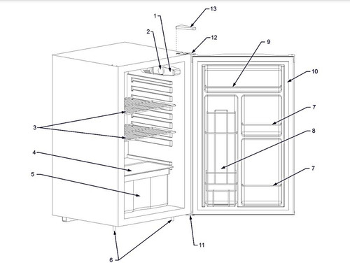 11508 Leveling Leg for Bull Standard Fridge (Model 11001)