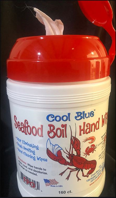 Louisiana Cool Blue Seafood Boil Hand Wipes…