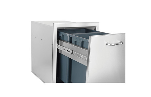 Bull Stainless Steel Double Trash Drawer w/ Reveal