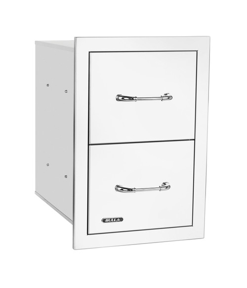 Bull Stainless Steel Double Drawers w/ Reveal