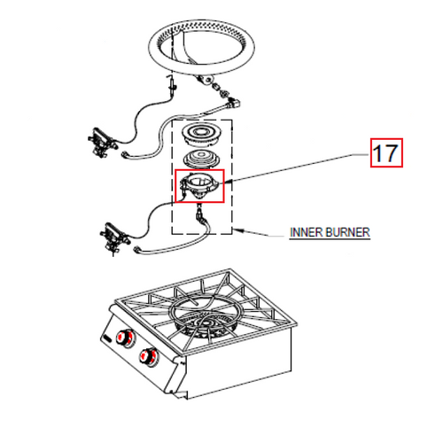 96126 Bull Power Burner Inner Burner Venturi Tube