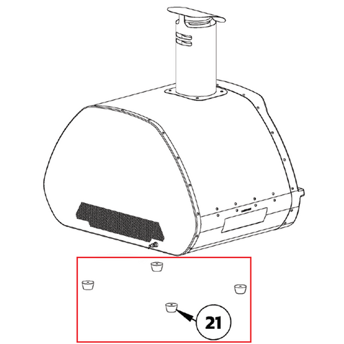 69572 Bull Dual Fuel Pizza Oven Leveling Legs - Set of (4)
