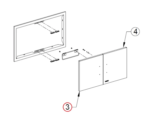 16606 Left Replacement Door for Bull 30" Double Doors w/ Reveal