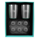 TOADFISH - Non-Tipping 10oz Rocks Tumbler w/ice tray (Set of 2) - Graphite 