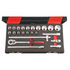 Socket set 1/2 inch square drive 23 pieces 12