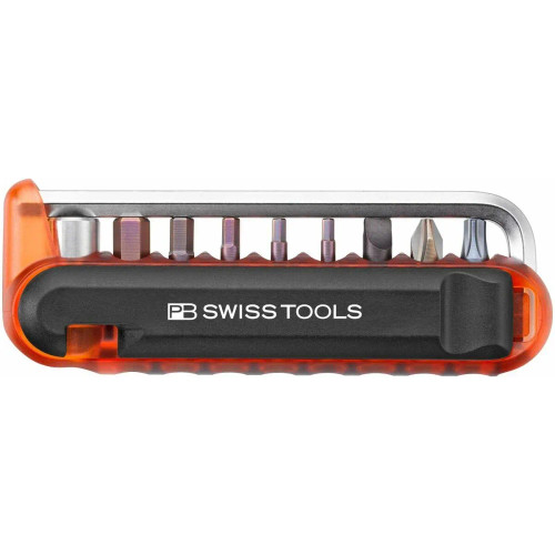 BikeTool: set with holder included 8 PrecisionBits C6, l-wrench 5mm, adapter and 2 tyre levers