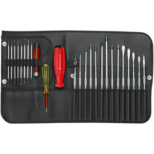 Allrounder - 31 Tools in One Multipurpose screwdriver set with interchangeable blades in a handy roll-up case