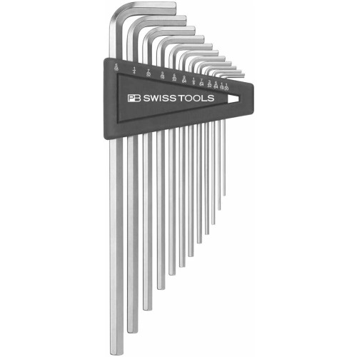 Hex key L-wrench sets for hexagon socket screws, inch sizes