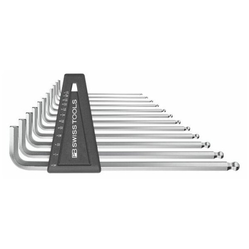 Hexagon key L-wrench set imperial dimensions, chrome plated 12Z