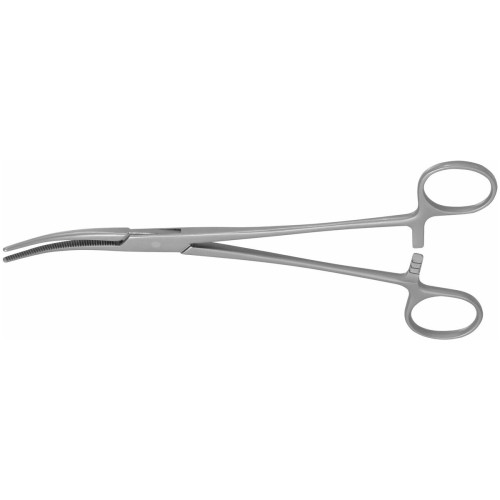 Assembly forceps with ratchet clamp, 25° angled