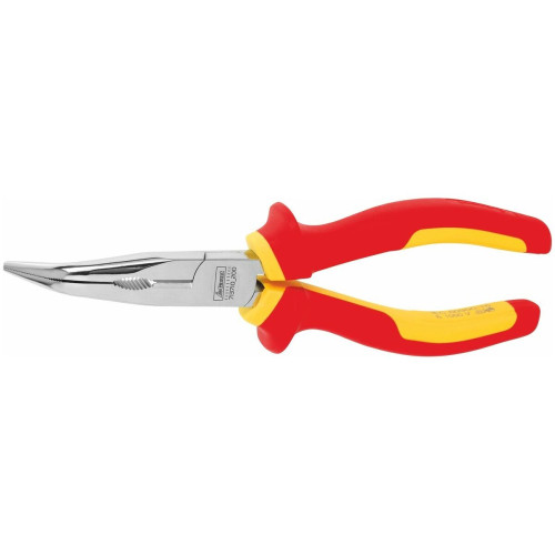 Snipe nose pliers, angled VDE insulated