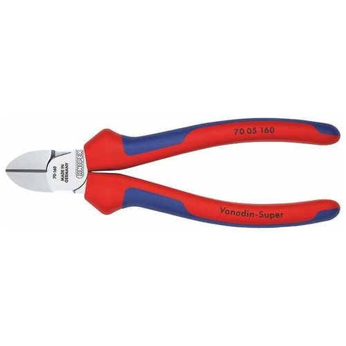 Diagonal side cutter chrome-plated, with grips 160 mm - 724860 160