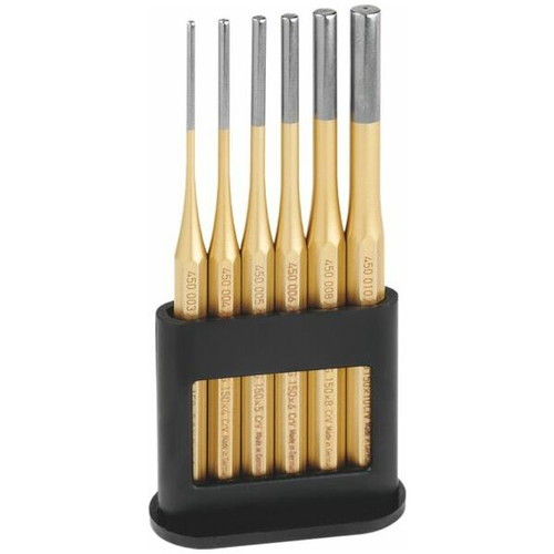 Pin punch set in a plastic clip, standard quality 6 - 747200 6