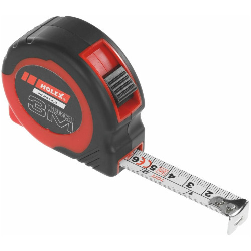 Tape measure with mm/inch graduations