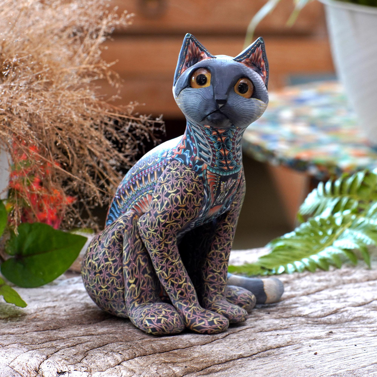 Art for kids: Cat sculpture from clay 