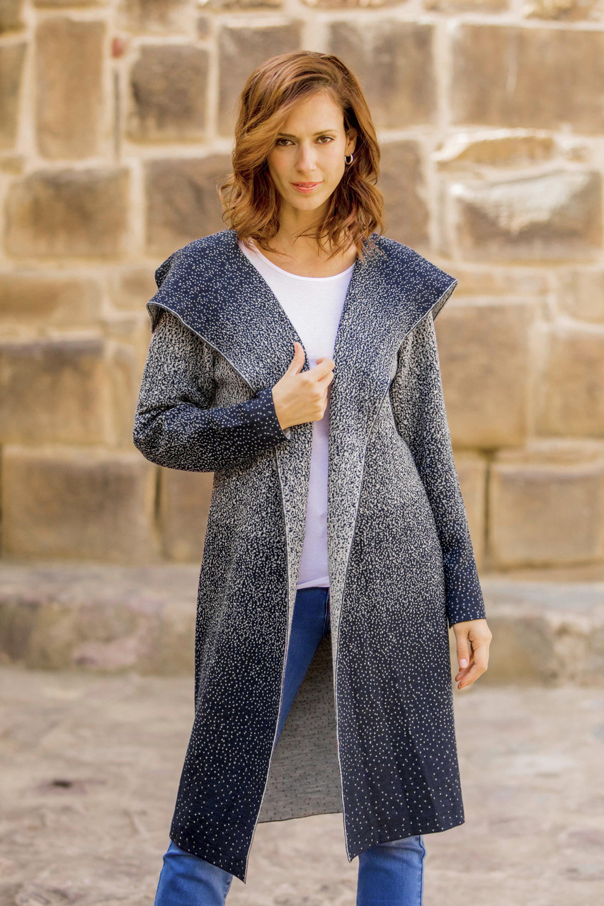 Knit Ombre Alpaca Blend Long Cardigan from Peru \'Peruvian Sky\' - Road  Scholar World Bazaar