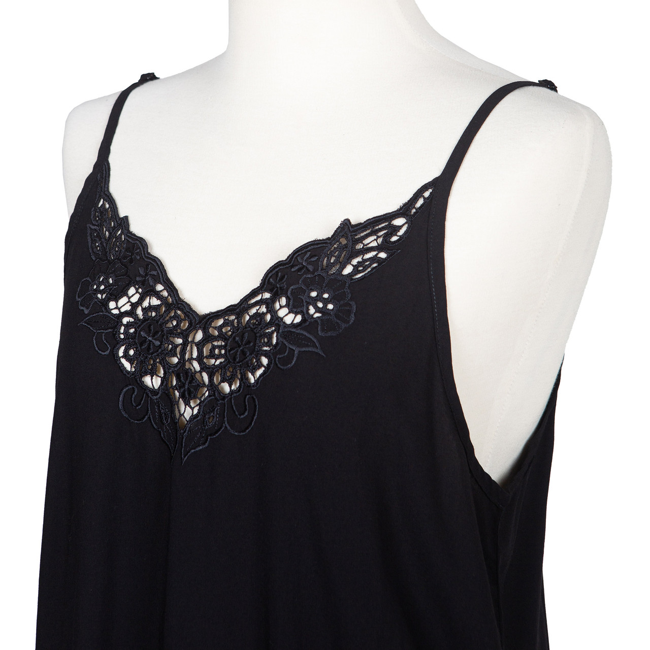 Floral Embroidered Rayon Tank Top in Snow White from Bali, 'Snow White  Kerawang