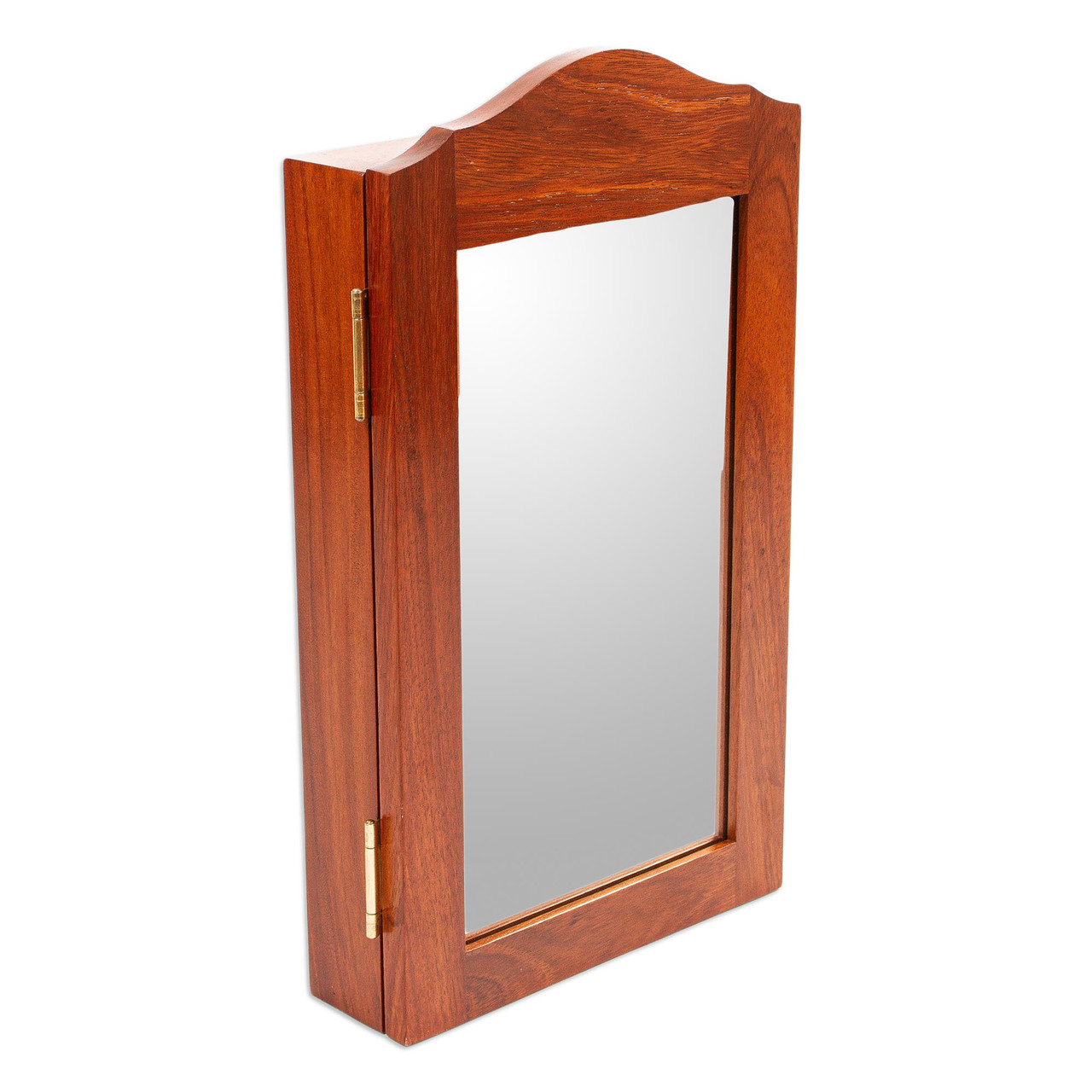 Wood Mirrored Wall Designed for Organizing Jewelry 'Colonial