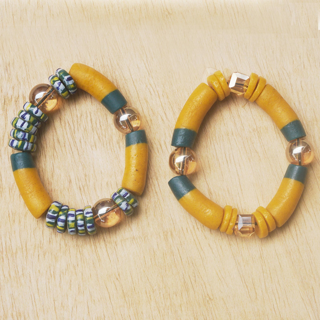 Wood Beaded Bracelet - Bracelets, Necklaces/Bracelets - Baizaar Jewelry