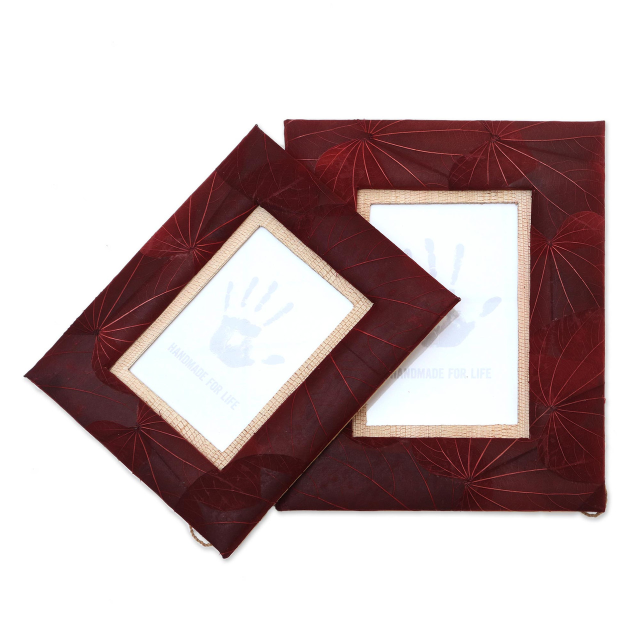 Handmade Natural Fiber Photo Frames (4x6 and 3x5) - Autumn Spirit