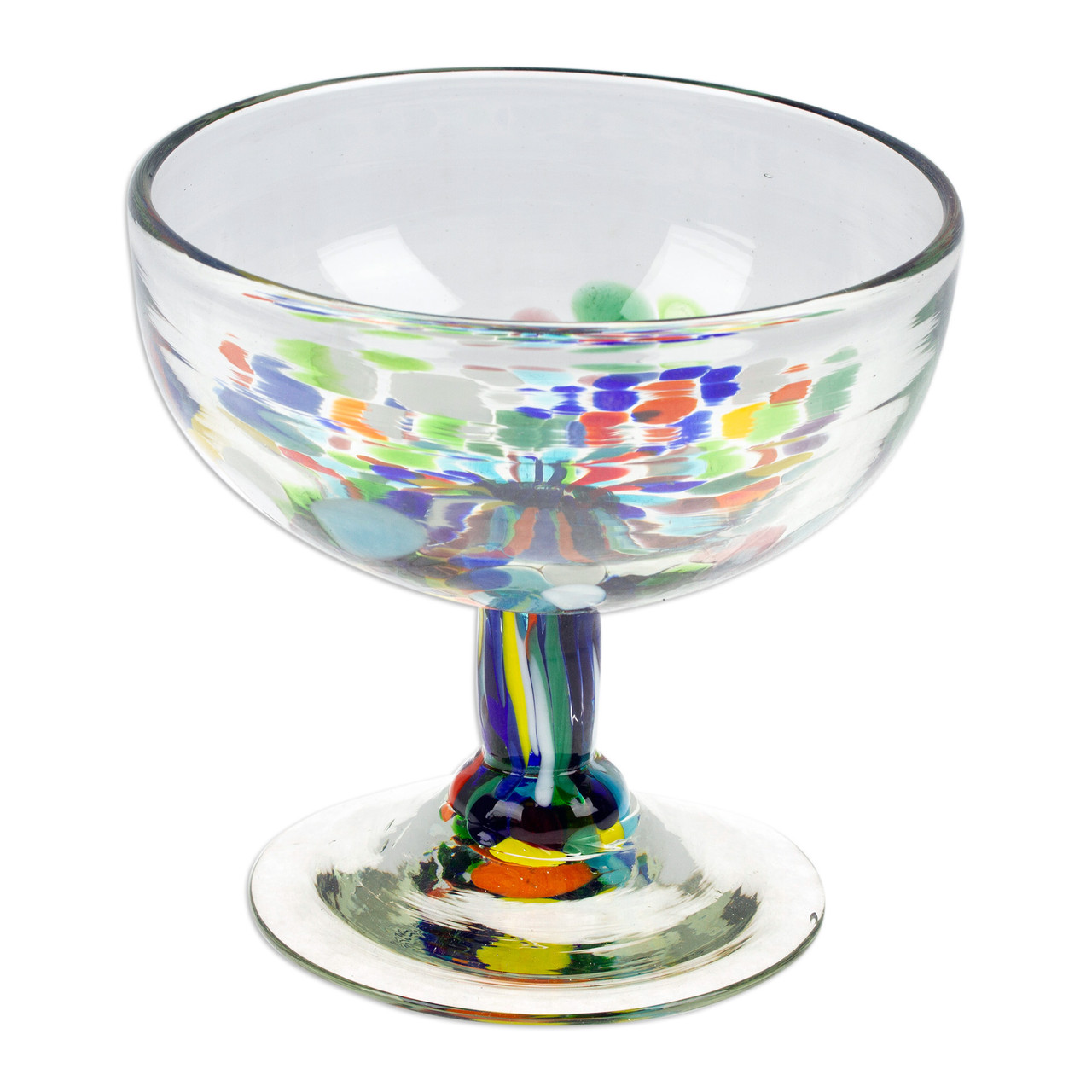 Two Colorful Cocktail Glasses Handblown from Recycled Glass - Chromatic  Gala