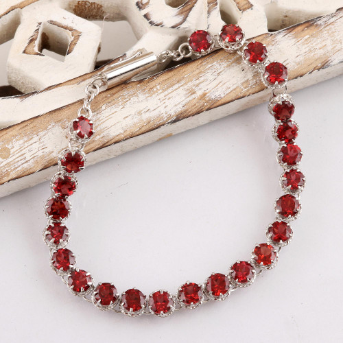 Garnet bracelet 'Glamorous'