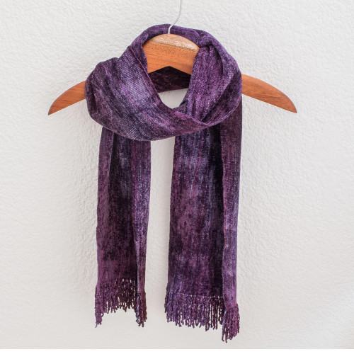 Cotton Blend scarf 'Orchid Dreamer'